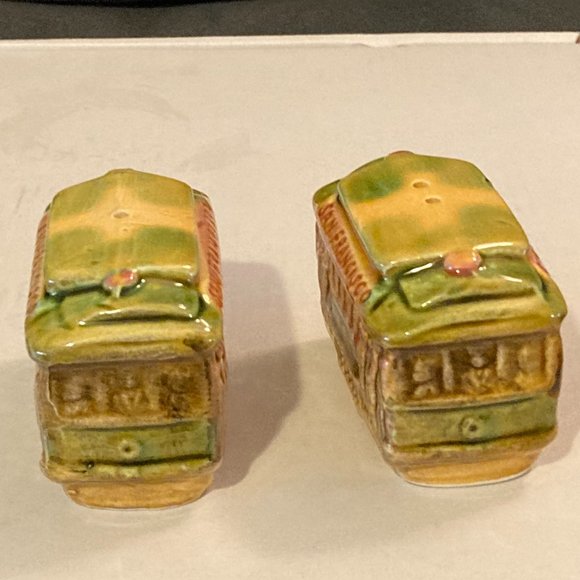 VTG 1960 San Francisco Cable Car/Trolley Car Salt& Pepper Shakers-SNCO IMP Japan - Picture 7 of 7